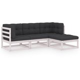 Maison Chic Seti vrtnega pohištva - Vrtna garnitura - Vrtni pohištvo set 4-delna z blazinami trdna borovina, (21815724) | Shoptok.si