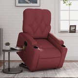 Maison Chic masažni naslanjač - Relax naslanjač s funkcijo vstajanja vinsko rdeče um. usnje, (22061702) | Shoptok.si