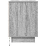 vidaXL Nočne omarice z LED svetili 2 kosa Siva Sonoma 38x34x50 cm | Shoptok.si