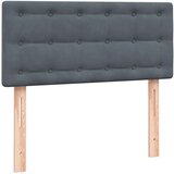 vidaXL Box spring postelja z vzmetnico temno siva 80x210 cm žamet | Shoptok.si