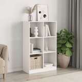 vidaXL Knjižna omara bela 70x33x110 cm trdna borovina | Shoptok.si