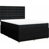  Krevet s oprugama i madracem crni 140x200 cm od tkanine | shoptok.hr