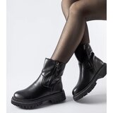 Gemre Black insulated ankle boots with two zippers Papig | Shoptok.si