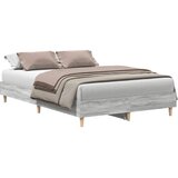  Okvir kreveta bez madraca siva boja hrasta 135 x 190 cm | shoptok.hr