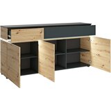 Modern Living Široka Komoda Luci, Barva Hrasta, Antracit | Shoptok.si