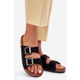 Boto Women's sandals on cork platform with buckles black Livara | ePonuda.com