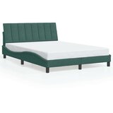  Okvir kreveta s LED svjetlima tamnozeleni 120x200 cm baršunasti | shoptok.hr