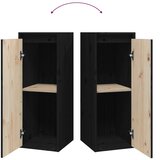  Zidni ormarići 2 kom crni 30 x 30 x 80 cm od masivne borovine | Eponuda.com