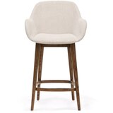Kave Home Bež oblazinjen barski stol z nasloni za roke (višina sedeža 66 cm) Konna – | Shoptok.si