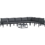vidaXL Vrtna sedežna garnitura 8 pcs Antracitna Jeklo | Shoptok.si
