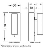 Bb Link led svetiljka JM-063 zidna crna 3W 3000K | ePonuda.com