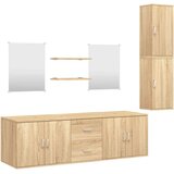 vidaXL 7-dijelni set kupaonskog namještaja boja hrasta drveni | shoptok.hr