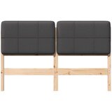 vidaXL Tapecirano vzglavje z vzglavjem Rjava in temno siva 135 cm | Shoptok.si
