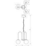 Luster na lancu CAMBRIDGE 3xE14/60W/230V crna | Eponuda.com