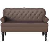 vidaXL Chesterfield klupa Smeđa 119,5 x 64,5 x 75 cm Lažna koža | shoptok.hr