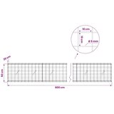  Gabion s žicom debljine 5 mm i mrežom 10x10 cm 800x20x50 cm - 20 cm 50 cm 800 x 230 cm | shoptok.hr