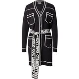 Karl Lagerfeld BRANDED BELTED CARDIGAN Crna Cijene