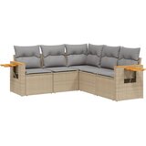  The Living Store Vrtna sedežna garnitura 5-delna z blazinami bež poli ratan - Vrtna Sedežna Garniture, (21460569) | Shoptok.si