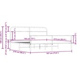  Metalni okvir kreveta bez madraca boja hrasta 183x213 cm | shoptok.hr