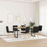  Blagovaonske stolice 6 kom crne od tkanine | shoptok.hr