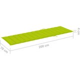  Dvojni ležalnik in svetlo zelene blazine impregnirana borovina, (20662520) | Shoptok.si