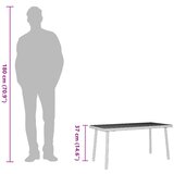  Vrtni stolić za kavu pravokutni bež 80x40x37 cm poliratan | shoptok.hr