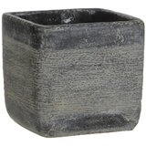 x Okrasni cvetlični lonec Kane (12,5 x 12,5 x 12 cm, imitacija cementa, siva) | Shoptok.si