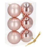  Set Kuglica za Božićno Drvce Ružičasto Zlato 10 cm 6 kom. | shoptok.hr