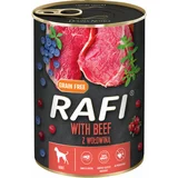 Rafi mokra hrana za pse, govedina, borovnice in brusnice, 24