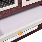  Kavez za zečeve boja kave i bijela 140 x 63 x 120 cm jelovina | shoptok.hr