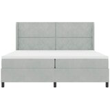  Krevet s opruga kutije Svijetlo siva 200 x 200 cm Baršun | shoptok.hr