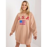 Vikki Sweatshirt-VI-BL-3192.23P-dark beige | Shoptok.si