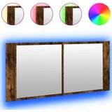  LED kupaonski ormarić s ogledalom boja hrasta 100 x 12 x 45 cm | shoptok.hr