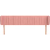  Uzglavlje s ušima ružičasto 203x23x78/88 cm baršunasto | shoptok.hr