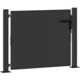 vidaXL Vrtna vrata Crna 105 x 100 cm Čelik s praškastim premazom | shoptok.hr