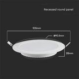  led ugradno svetlo samsung čip LED/3W/230V 3000K prečnik 9,5 cm bela | Eponuda.com