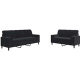  2-dijelni set sofa s jastucima crni baršunasti | shoptok.hr