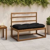  Jastučići za klupe VIANEN 2 kom. 100% poliester Crna - Crna 100 x 60 x 12 cm | shoptok.hr