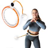  Hhm21 hula hop bijelo/narančasti magnetski s utegom + brojač hms | shoptok.hr