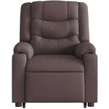 vidaXL Naslanjač s funkcijo vstajanja temno rjavo blago | Shoptok.si