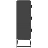 vidaXL Visoka ploča crna 68x39x123 cm čelik | shoptok.hr