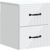 vidaXL Stenski nočni omarici Bela 34,5 x 33 x 40 cm Inženirski les, (5000298577) | Shoptok.si