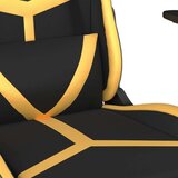  Gaming stol z oporo za noge črno in zlato umetno usnje, (21152296) | Shoptok.si