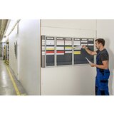EICHNER Sistem urejevalnih tabel za kartice, 10 predelkov, višina 750 mm, indeksni stolpec | Shoptok.si