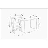 Hanah home radni sto rino white | ePonuda.com