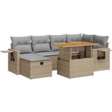 vidaXL 8-dijelni set vrtnih sofa od poliratana s jastucima bež bagrem | shoptok.hr
