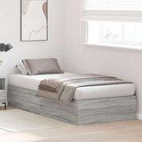  Postelja z dodatnim prostorom za shranjevanje Siva Sonoma 90x200 cm | Shoptok.si