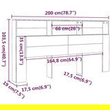  Uzglavlje s ormarićem crno 200 x 19 x 103 5 cm | shoptok.hr
