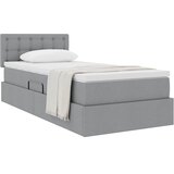  s madracem i skladištem Svijetlo siva 90 x 200 cm Baršun | shoptok.hr