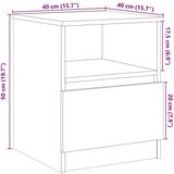 vidaXL Nočna omarica 2 kosa artisan hrast 40x40x50 cm inženirski les | Shoptok.si